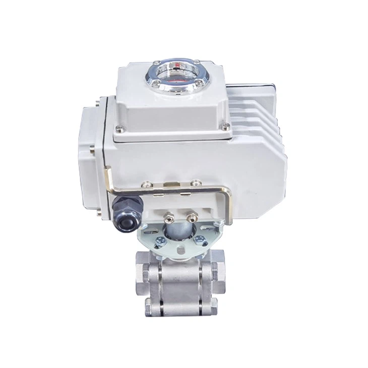 3PC Female Thread Motor Drive Control Ball Valve